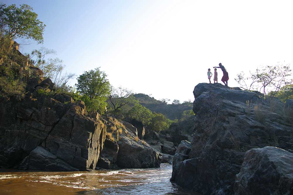 Children on safari