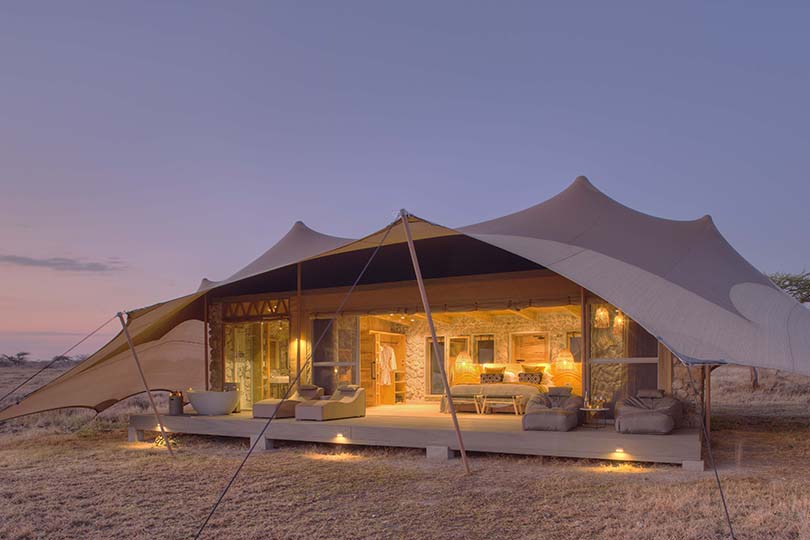 Namiri-Plains_AGENTZONE_Tent-exterior-at-dawn